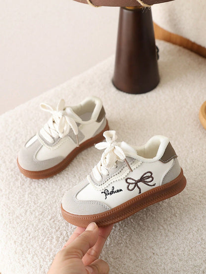1 Pair Girls' Sports Sneakers, New Spring/Autumn Kids Low-Top Casual Shoes