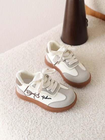 1 Pair Girls' Sports Sneakers, New Spring/Autumn Kids Low-Top Casual Shoes