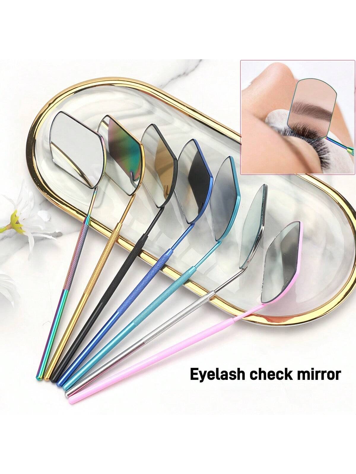1 Pc Lash Extension Mirror Eyelash Extension Grafting Tools Stainless Steel Multifunction Checking Lash Mirror Beauty Makeup-Lash Extension Tools-Lash Artist Mirror