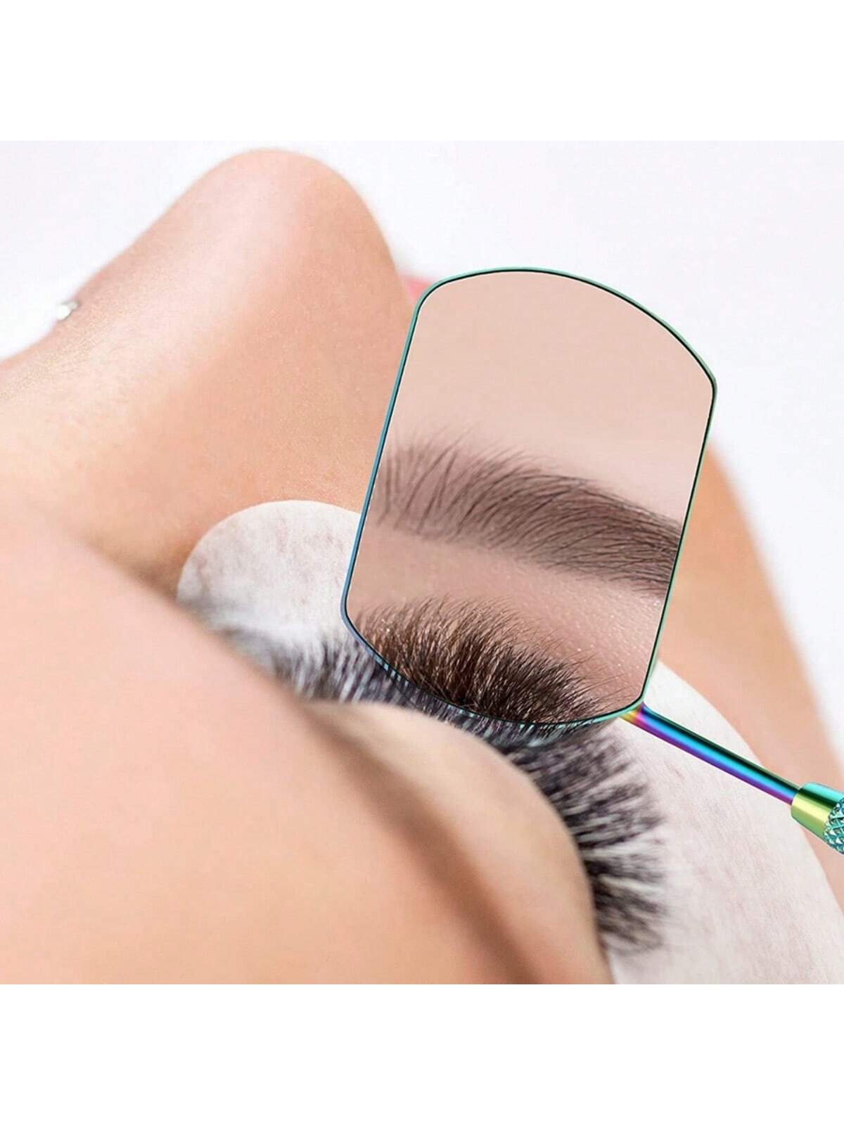 1 Pc Lash Extension Mirror Eyelash Extension Grafting Tools Stainless Steel Multifunction Checking Lash Mirror Beauty Makeup-Lash Extension Tools-Lash Artist Mirror