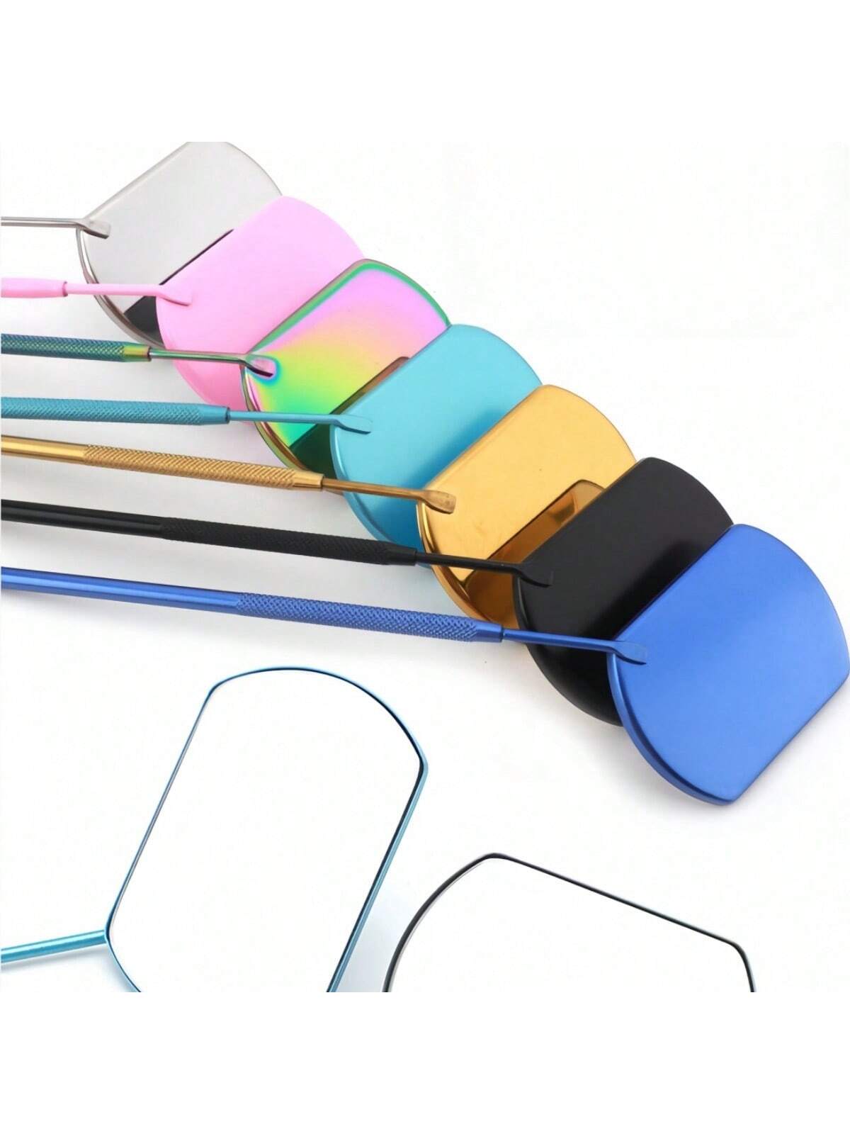 1 Pc Lash Extension Mirror Eyelash Extension Grafting Tools Stainless Steel Multifunction Checking Lash Mirror Beauty Makeup-Lash Extension Tools-Lash Artist Mirror