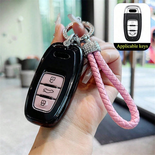 1 Pc TPU Car Smart Key Protection Case Fit For Audi R8 Q5 Q7 S3 S4 S5 S6 S7 S8 SQ5 RS5 RS7 A4 A5 A6 A7 A8 Accessories