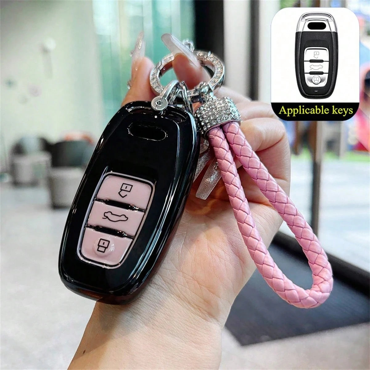 1 Pc TPU Car Smart Key Protection Case Fit For Audi R8 Q5 Q7 S3 S4 S5 S6 S7 S8 SQ5 RS5 RS7 A4 A5 A6 A7 A8 Accessories