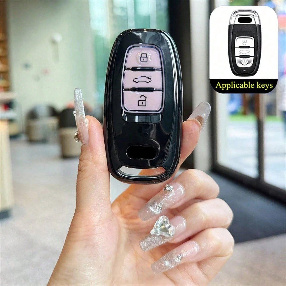 1 Pc TPU Car Smart Key Protection Case Fit For Audi R8 Q5 Q7 S3 S4 S5 S6 S7 S8 SQ5 RS5 RS7 A4 A5 A6 A7 A8 Accessories