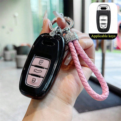 1 Pc TPU Car Smart Key Protection Case Fit For Audi R8 Q5 Q7 S3 S4 S5 S6 S7 S8 SQ5 RS5 RS7 A4 A5 A6 A7 A8 Accessories
