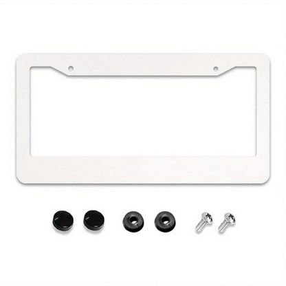 1 Piece Of Exquisite Butterfly License Plate Frame With Fun Floral Pattern, Suitable For Both Front And Rear License Plates, Stainless Steel License Plate Holder, Car Decoration, Includes Screws, 6. 3