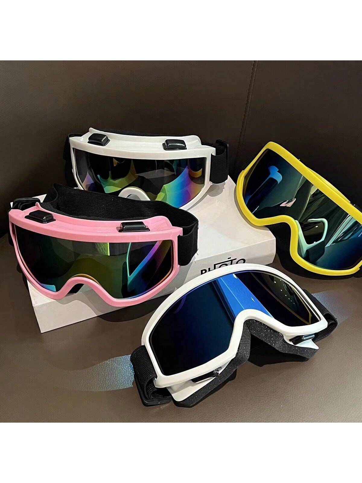 1 Piece, Winter Skiing Equipment, Adult Skiing Goggles, KTM Motorcycle Goggles, Riding Goggles, Snowmobile Goggles, Sponge Comfortable Goggles, Ski Goggles That Can Wear Myopia Glasses, Outdoor Sports