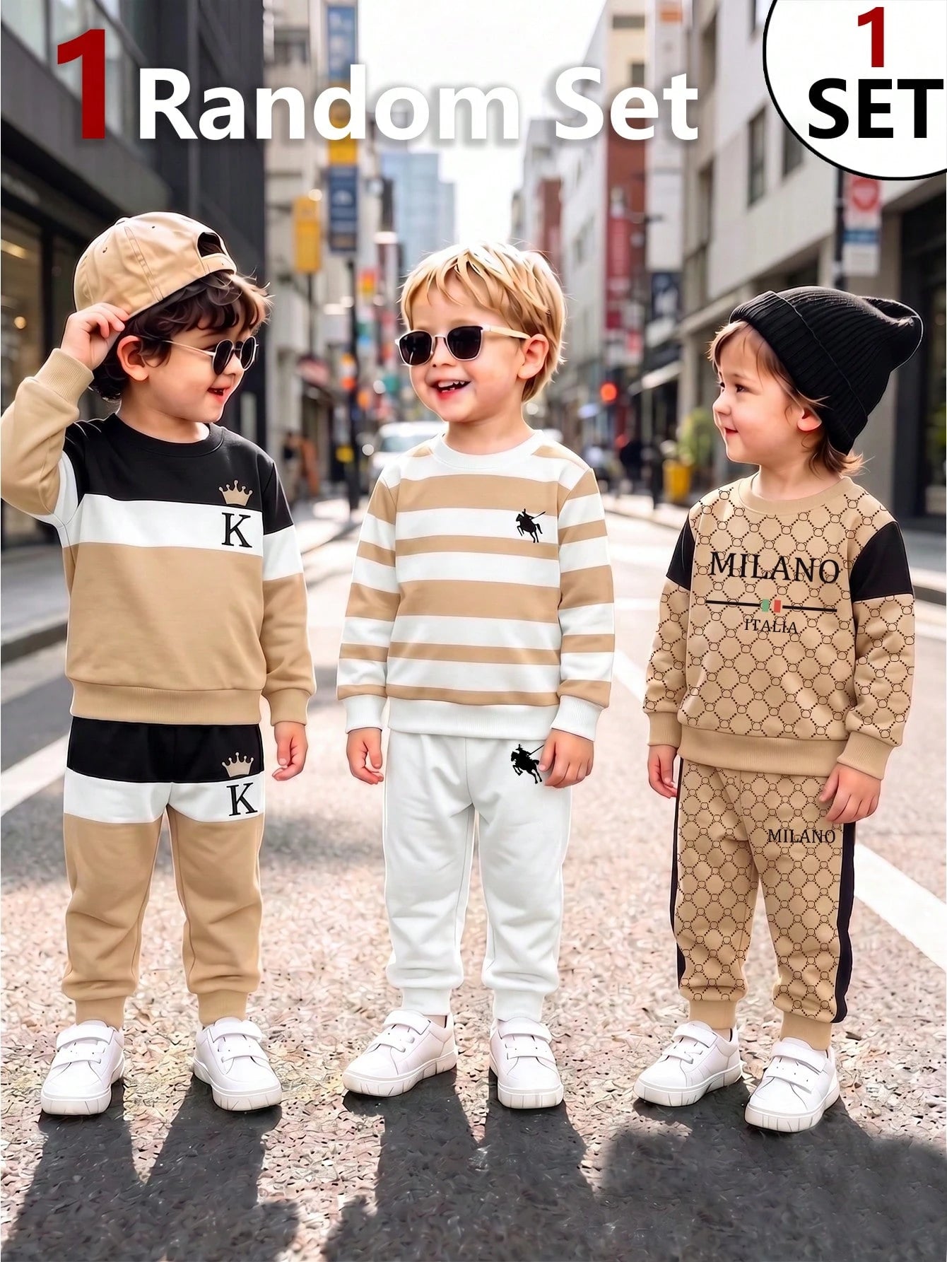 1 Random Set From 3 Designs, A Simple Yet Elegant Business-Casual Hoodie With Round-Neck Design