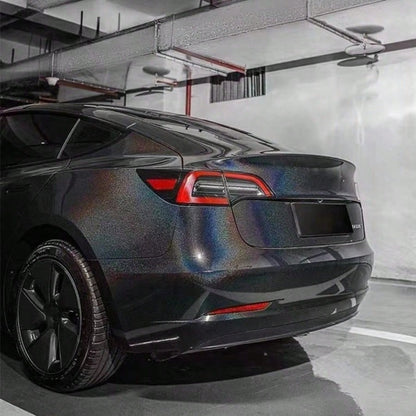 1 Roll Laser Black & Laser White Car Color Change Film, PET Material, UV Resistant, Non-Fading For Outdoor Parking, High Stretchability, For Original Car Paint