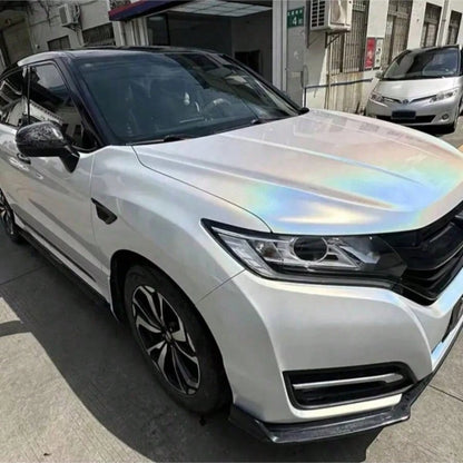 1 Roll Laser Black & Laser White Car Color Change Film, PET Material, UV Resistant, Non-Fading For Outdoor Parking, High Stretchability, For Original Car Paint