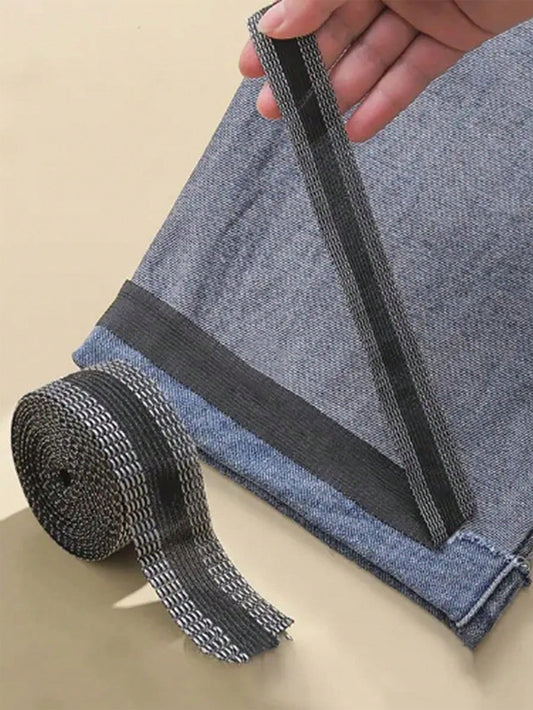 1 Roll Self-Adhesive Seamless Hem Tape, Can Be Used To Iron Pants Edges To Shorten Hem Length, No Cutting Required. Fabric Patch Tape For Modifying Pant Legs, Can Be Used To Adjust The Length Of Jeans