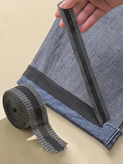 1 Roll Self-Adhesive Seamless Hem Tape, Can Be Used To Iron Pants Edges To Shorten Hem Length, No Cutting Required. Fabric Patch Tape For Modifying Pant Legs, Can Be Used To Adjust The Length Of Jeans