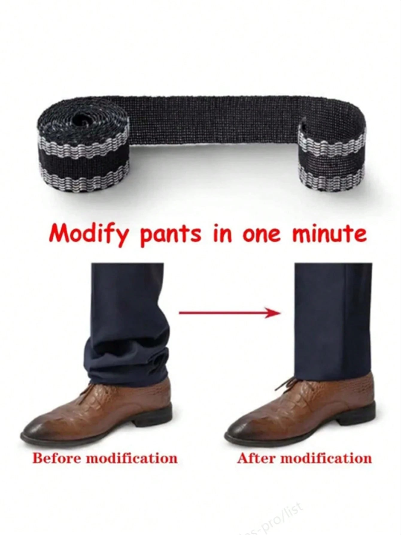 1 Roll Self-Adhesive Seamless Hem Tape, Can Be Used To Iron Pants Edges To Shorten Hem Length, No Cutting Required. Fabric Patch Tape For Modifying Pant Legs, Can Be Used To Adjust The Length Of Jeans
