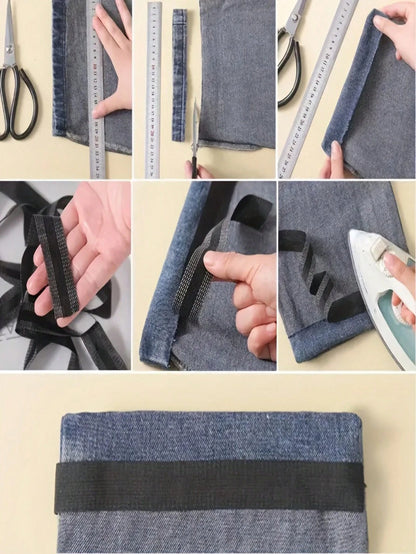 1 Roll Self-Adhesive Seamless Hem Tape, Can Be Used To Iron Pants Edges To Shorten Hem Length, No Cutting Required. Fabric Patch Tape For Modifying Pant Legs, Can Be Used To Adjust The Length Of Jeans