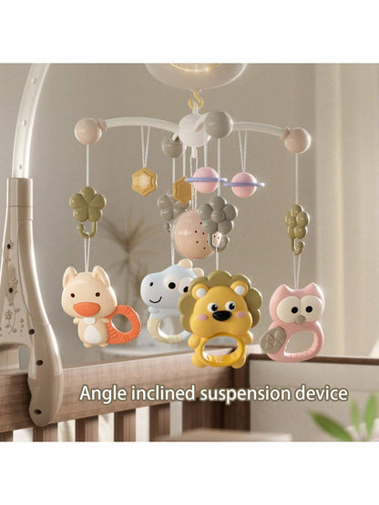 1 Set Cartoon Crib Mobile, Automatic Rotation With Light & Music, Cartoon Penguin Electric Rotating Musical Crib Mobile, Suitable For Daily Use, Some Accessories Randomly Shipped, Christmas Gift
