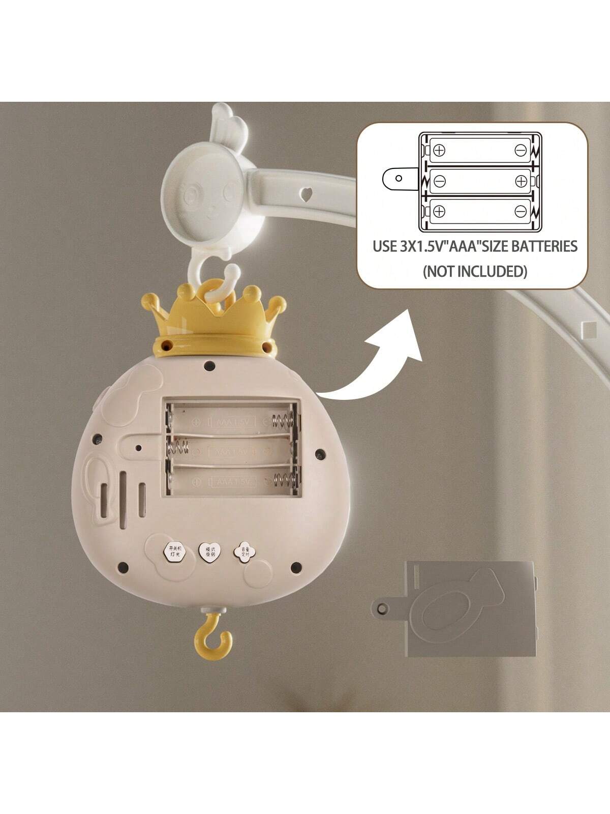 1 Set Cartoon Crib Mobile, Automatic Rotation With Light & Music, Cartoon Penguin Electric Rotating Musical Crib Mobile, Suitable For Daily Use, Some Accessories Randomly Shipped, Christmas Gift
