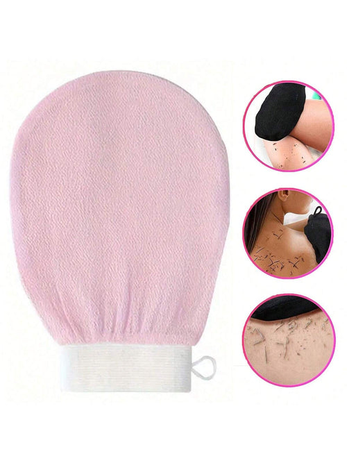 1 Set Korean Exfoliating Gloves- Effectively Removes Dead Skin, Suitable For Spray Tanning Or Keratosis Pilaris, Made Of 100% Viscose Fiber