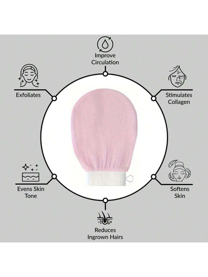 1 Set Korean Exfoliating Gloves- Effectively Removes Dead Skin, Suitable For Spray Tanning Or Keratosis Pilaris, Made Of 100% Viscose Fiber