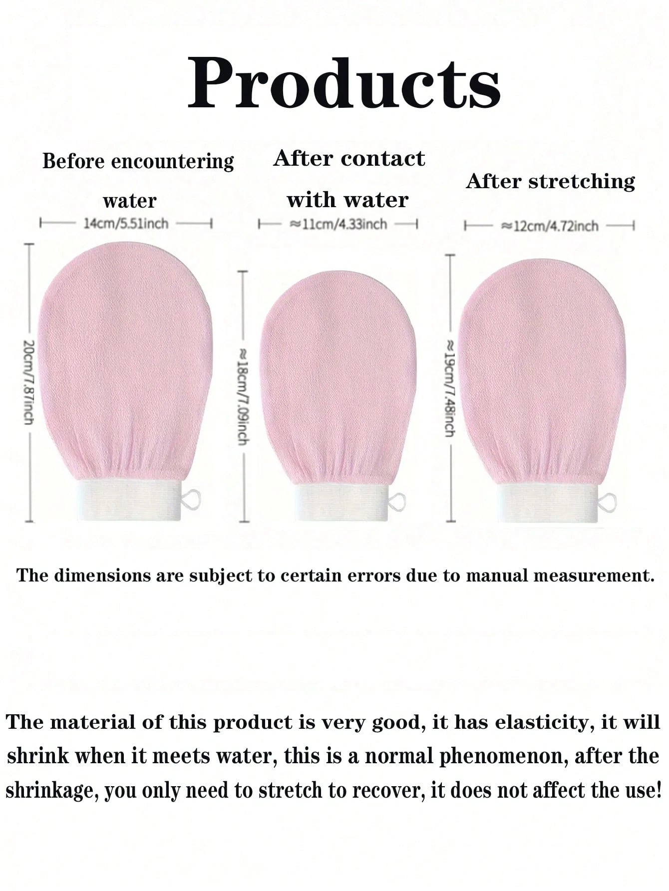 1 Set Korean Exfoliating Gloves- Effectively Removes Dead Skin, Suitable For Spray Tanning Or Keratosis Pilaris, Made Of 100% Viscose Fiber