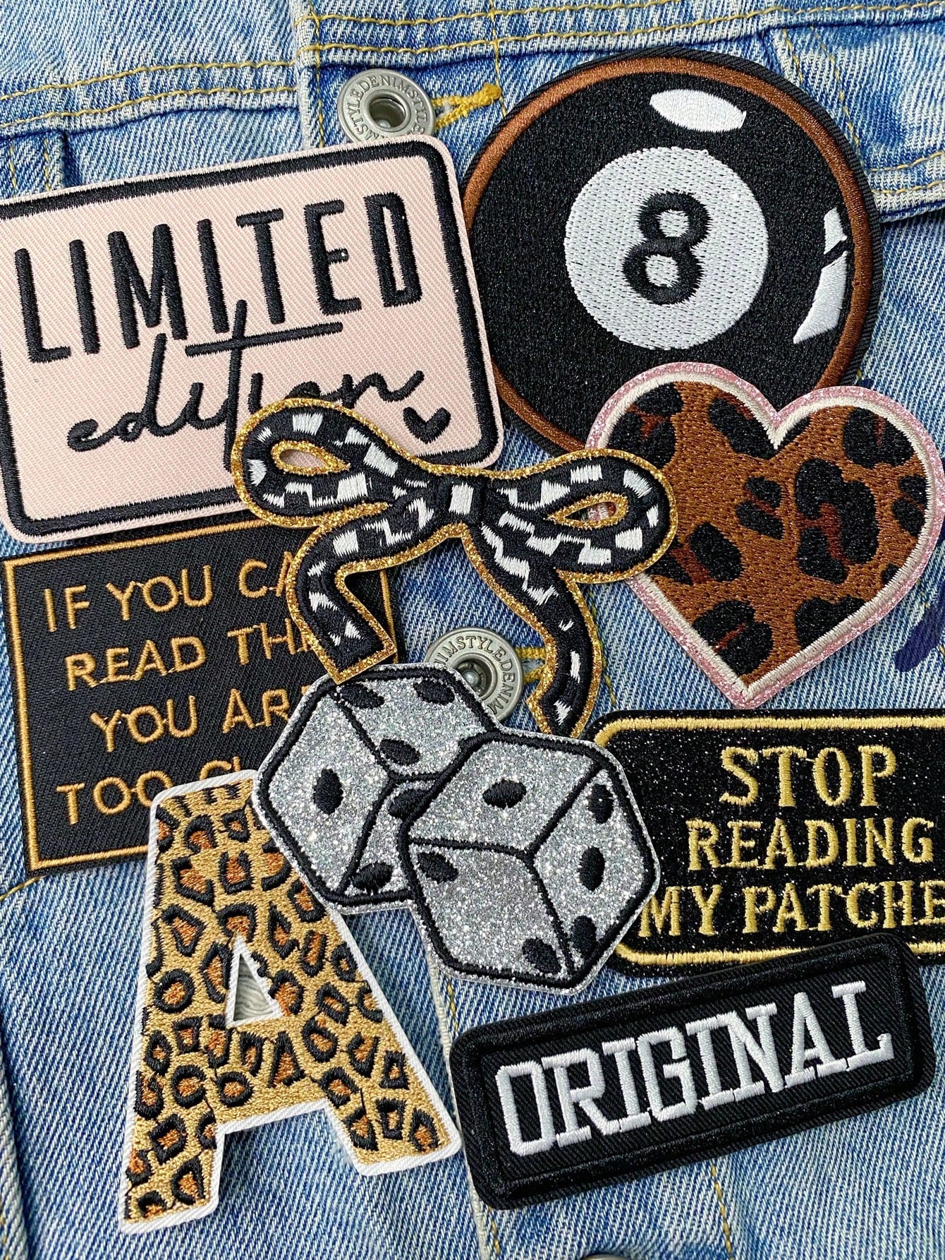 1 Set Of 3/9pcs Multicolored English Letter Embroidery Patch Cute Fashion Bow Billiards Dice Polyester Badge Applique DIY Clothing Iron On Patches Sew Accessory Cloth Stickers Suitable For Backpacks