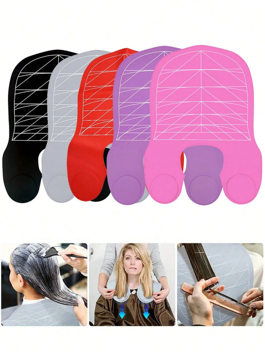 1 Silicone Multifunctional Shawl, Waterproof And Anti-Static Cutting And Dyeing Set, Salon Hair Salon Cutting And Dyeing Set, Men's, Women's And Children's Hairstyles For Family Salons And Travel, As