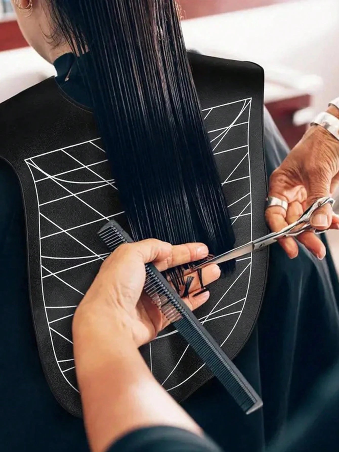 1 Silicone Multifunctional Shawl, Waterproof And Anti-Static Cutting And Dyeing Set, Salon Hair Salon Cutting And Dyeing Set, Men's, Women's And Children's Hairstyles For Family Salons And Travel, As