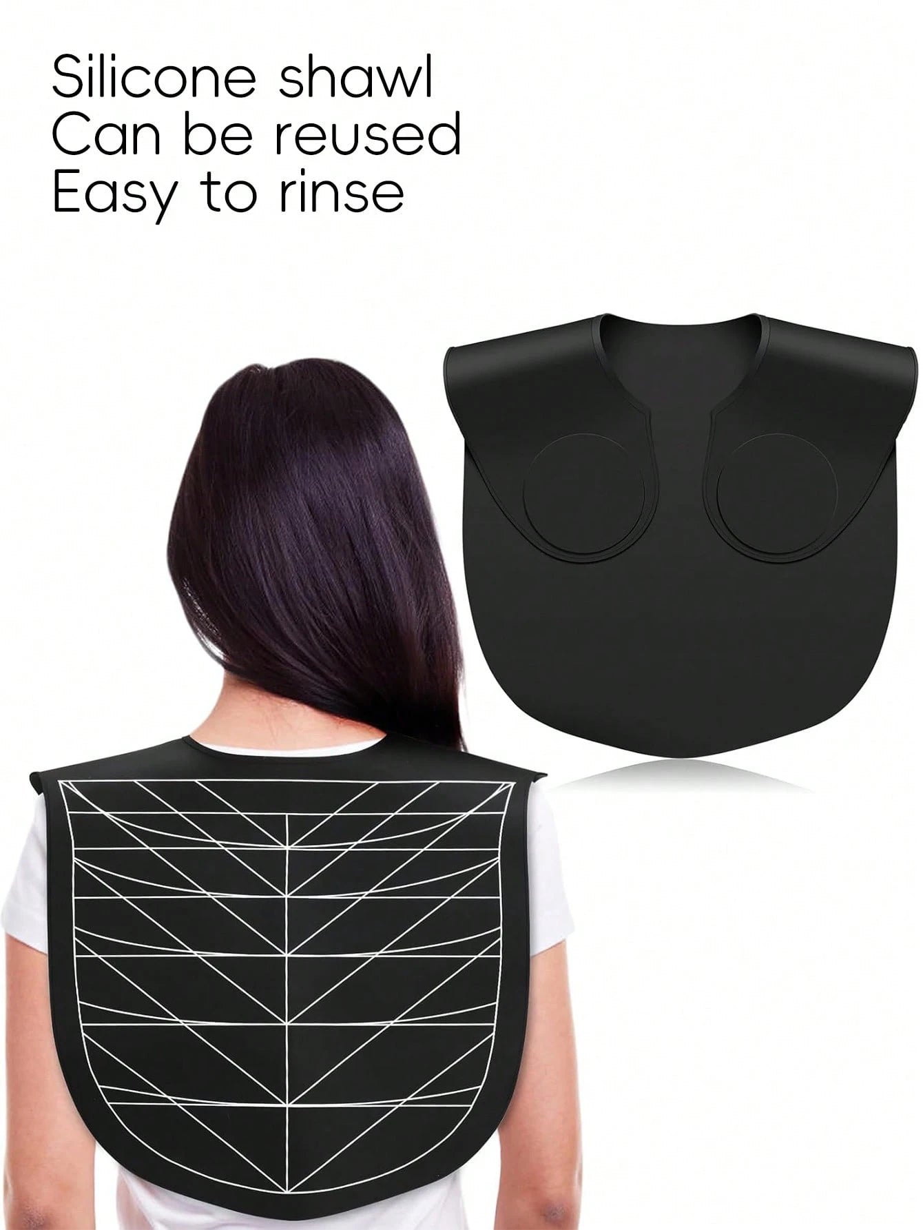 1 Silicone Multifunctional Shawl, Waterproof And Anti-Static Cutting And Dyeing Set, Salon Hair Salon Cutting And Dyeing Set, Men's, Women's And Children's Hairstyles For Family Salons And Travel, As