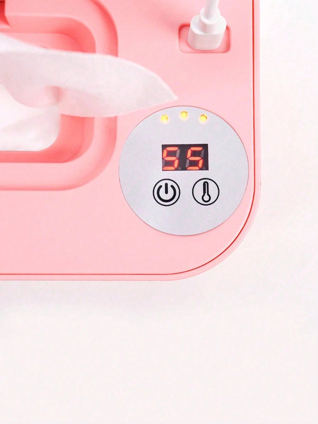 1. USB Output Power: 5V-2A, Only Suitable For 10W Wet Wipe Warmer, 55-65 Degree 3-Level Temperature Adjustment, Constant Temperature Insulated Wet Wipe Warmer And Dispenser, Portable Wet Wipe Warmer
