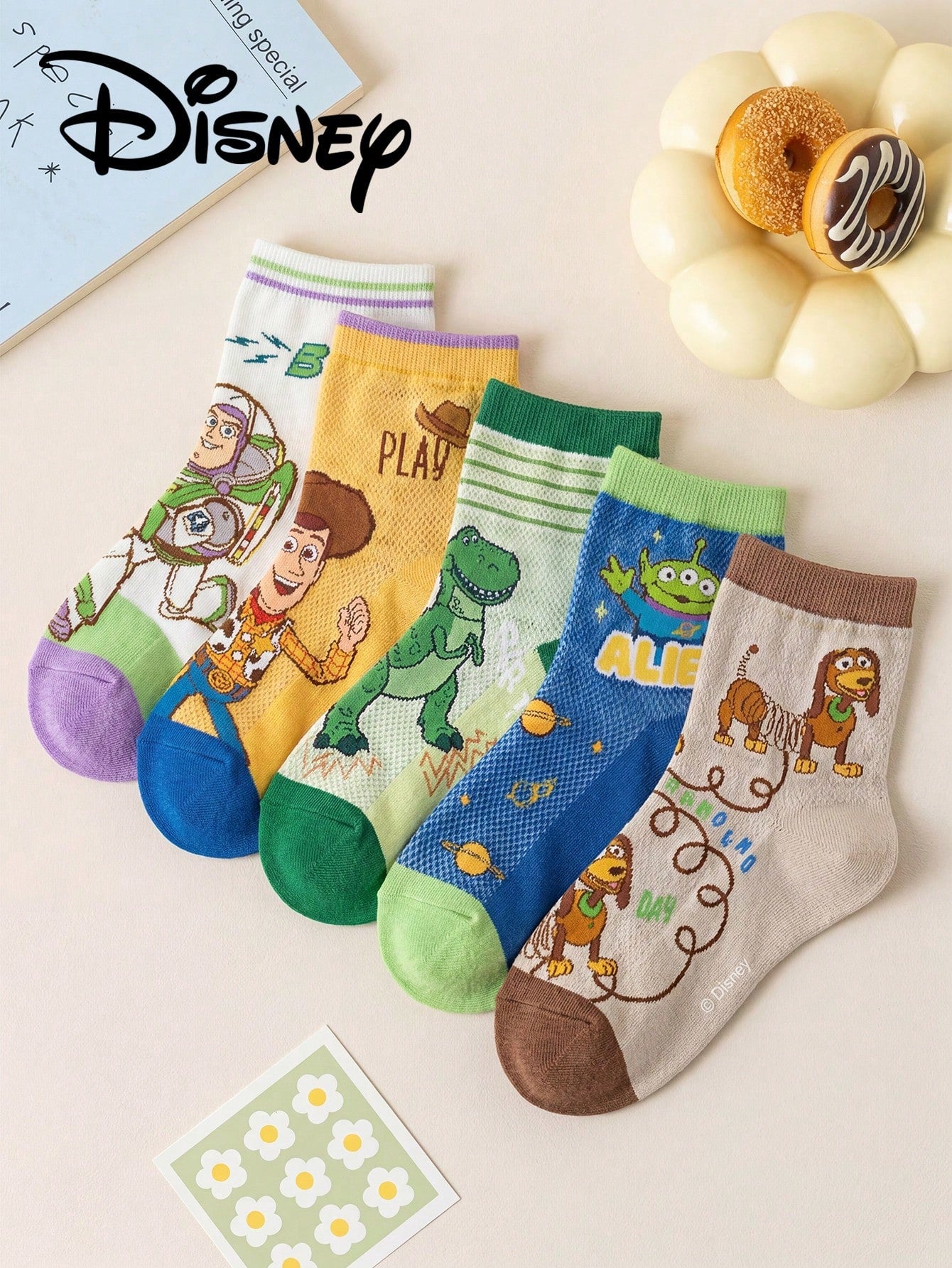 10/5/1 Pair Genuine Disney Mesh Hollow Mid-Calf Socks, Suitable For Summer Wear. Adorable Cartoon Design, Fashionable And Cute Disney Socks For Infants. Breathable, Sweat-Wicking, Casual, Multifunctio