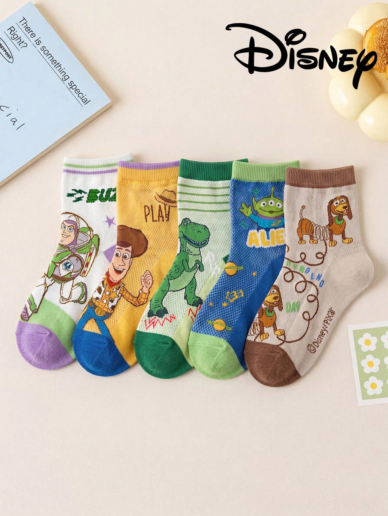 10/5/1 Pair Genuine Disney Mesh Hollow Mid-Calf Socks, Suitable For Summer Wear. Adorable Cartoon Design, Fashionable And Cute Disney Socks For Infants. Breathable, Sweat-Wicking, Casual, Multifunctio