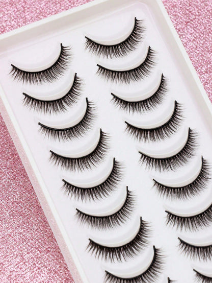 10/5/1 Pair Natural C Curl False Eyelashes, Fluffy Soft, Dense 3D Lashes, Long & Thin, Messy Multi-Layer, Short & Thick, Can Be Grafted, Loose False Eyelashes, Suitable For Makeup, Wedding, Party, Nig