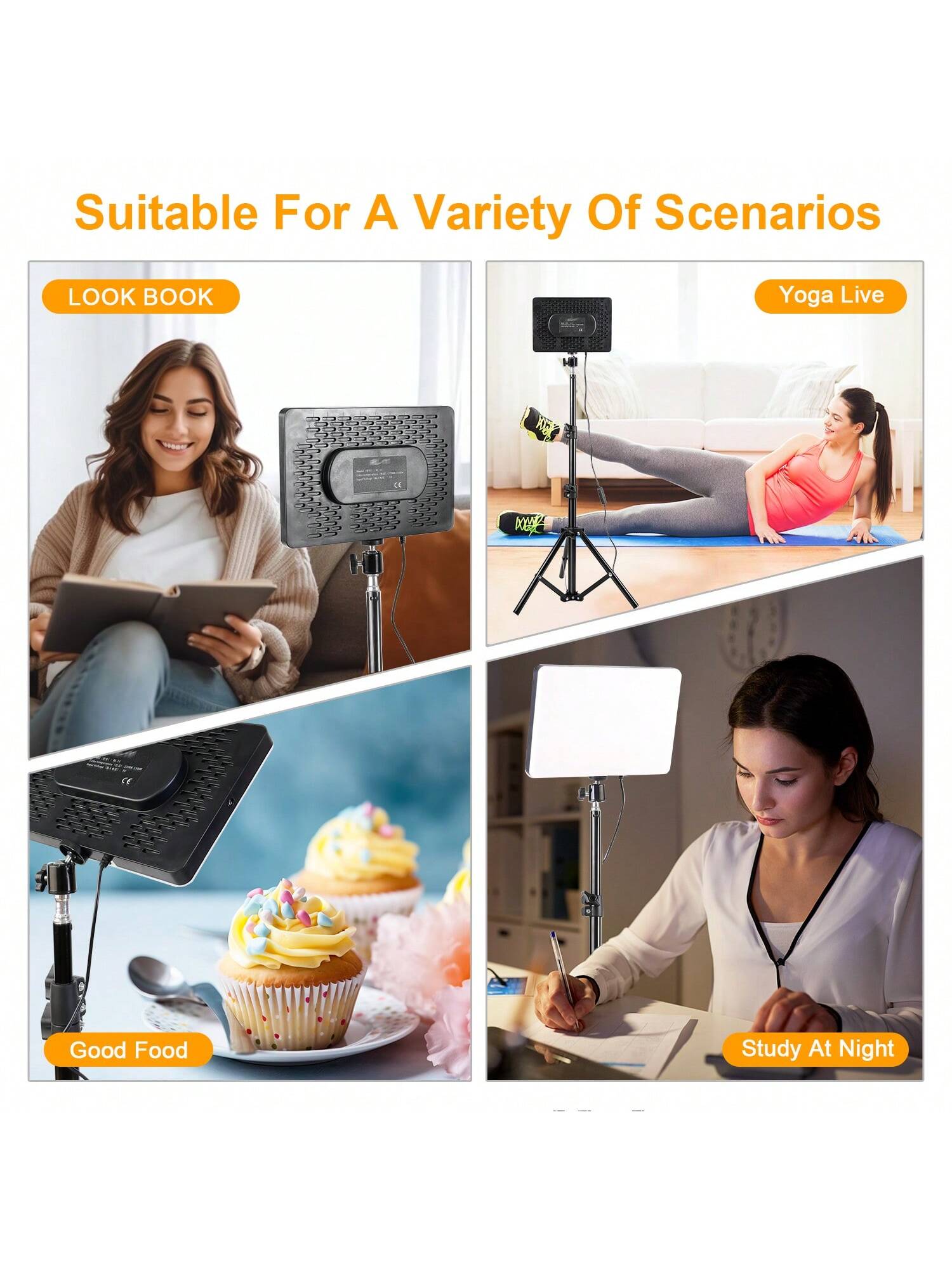 10 Inch LED Square Light With 110cm Adjustable Tripod Stand- Enhanced Brightness, Full Coverage- Perfect For Photography, Makeup, Group Selfies, Meetings, And Live Streaming Nan Strong Load-Bearing
