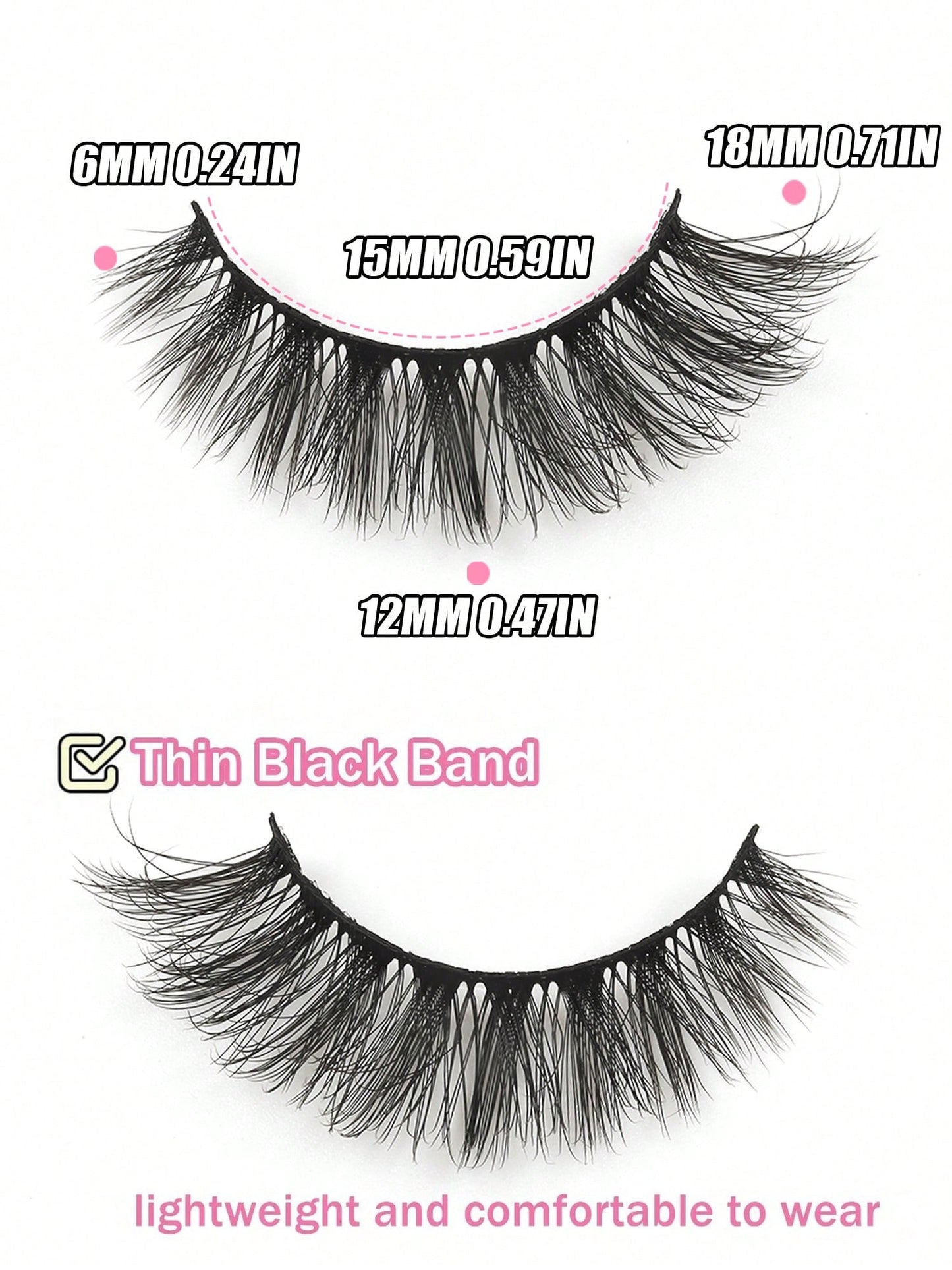 10 Pairs Cat Eye False Eyelashes, Fluffy Lightweight Soft, Create Natural Makeup Effect, 3D Faux Mink Hair False Eyelashes, Reusable For Daily Makeup, Strip False Eyelashes, Eyelashes, False Eyelashes