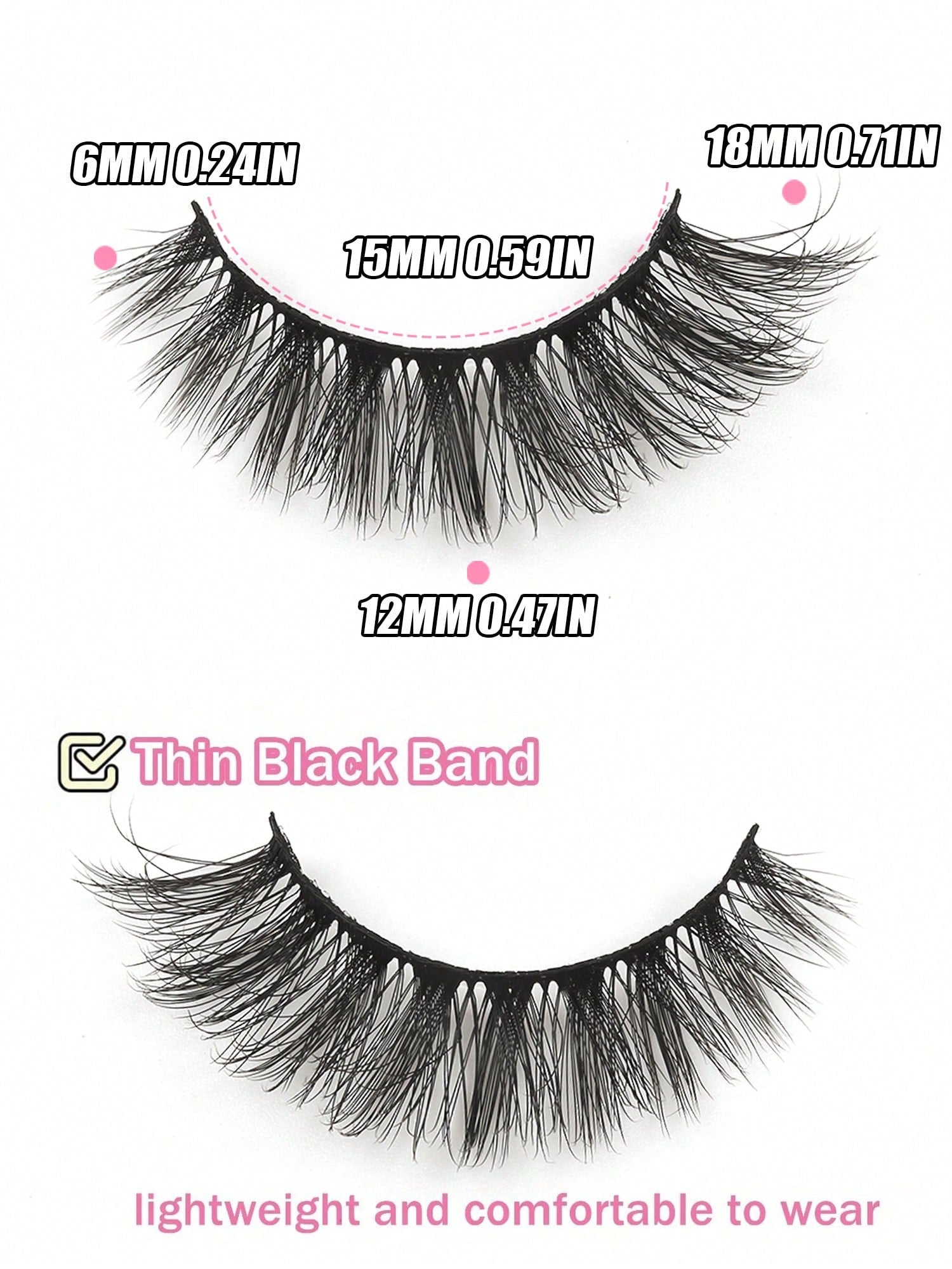 10 Pairs Cat Eye False Eyelashes, Fluffy Lightweight Soft, Create Natural Makeup Effect, 3D Faux Mink Hair False Eyelashes, Reusable For Daily Makeup, Strip False Eyelashes, Eyelashes, False Eyelashes