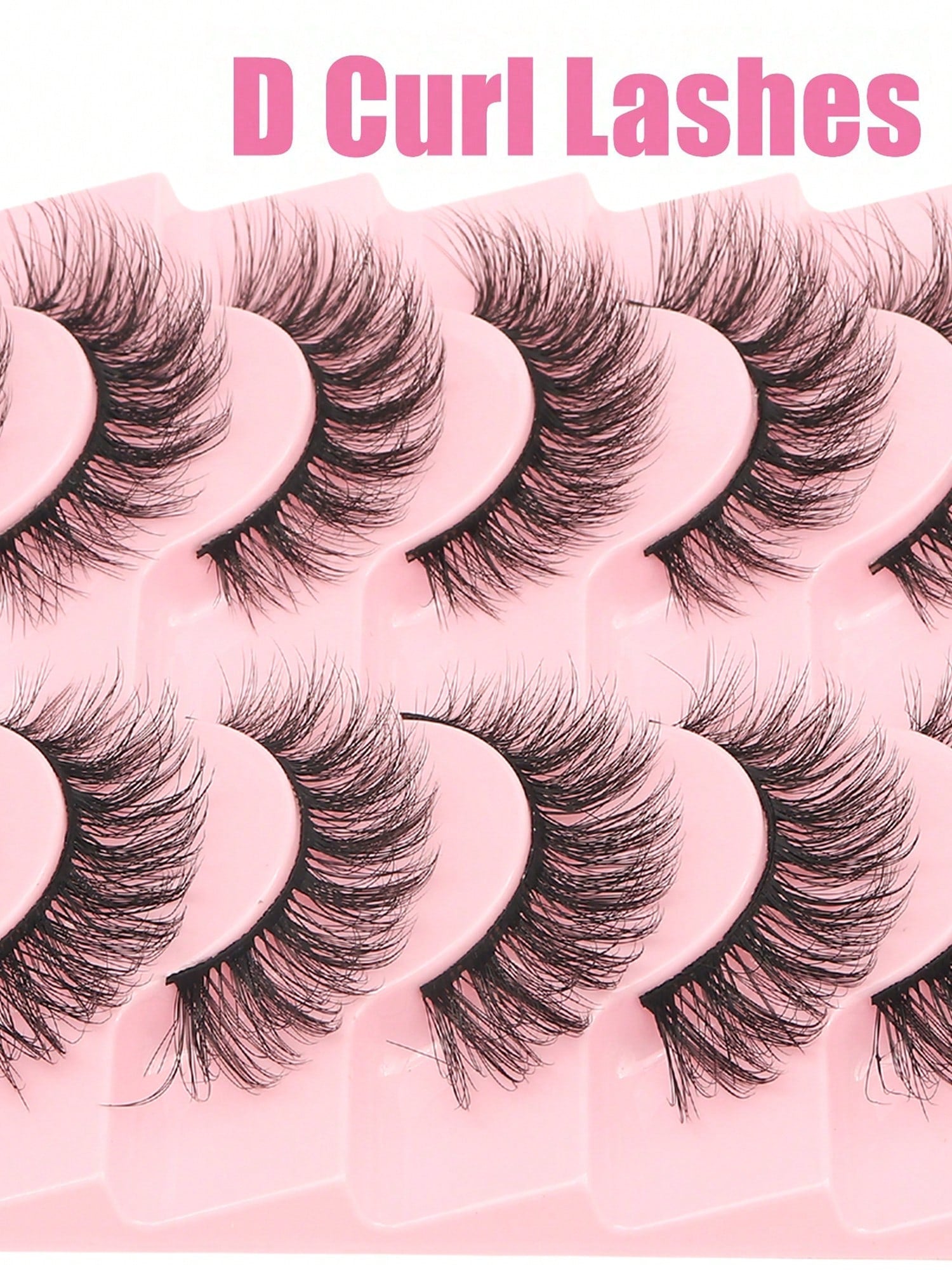 10 Pairs Cat Eye False Eyelashes, Fluffy Lightweight Soft, Create Natural Makeup Effect, 3D Faux Mink Hair False Eyelashes, Reusable For Daily Makeup, Strip False Eyelashes, Eyelashes, False Eyelashes