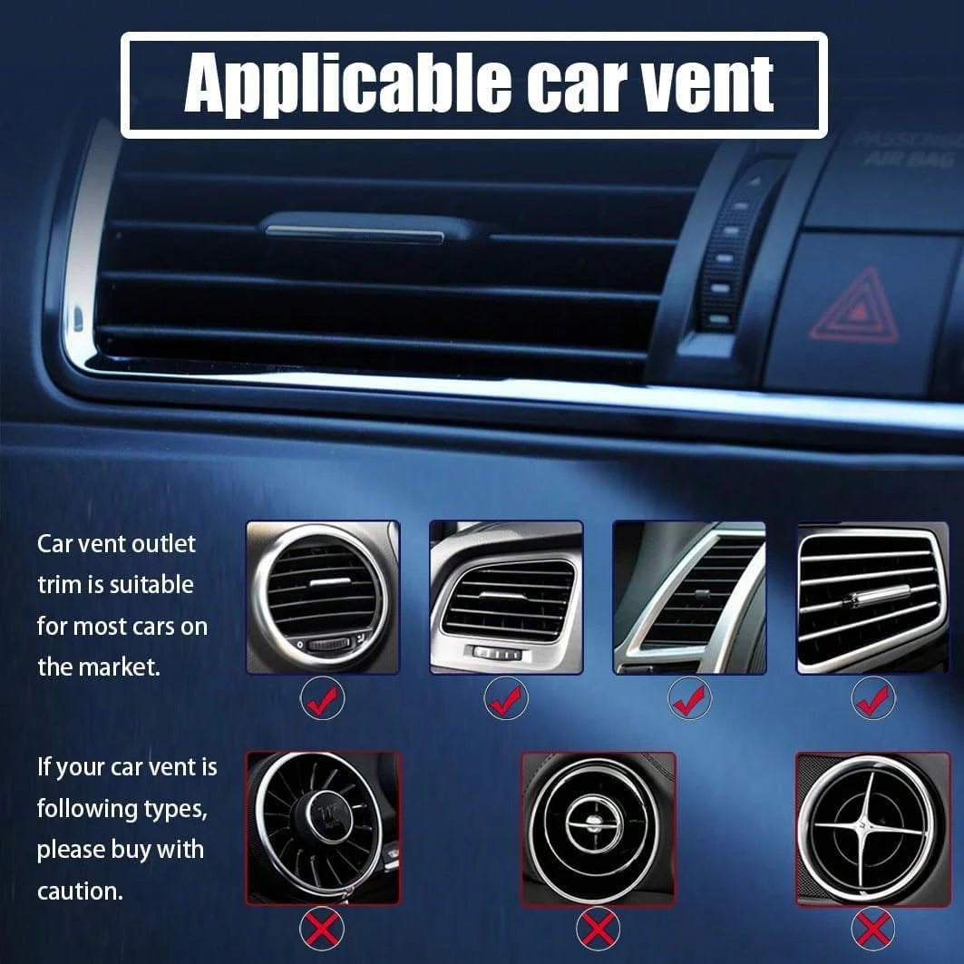 10 Pieces Cow Print Car Air Conditioner Air Outlet Decorative Strips, Cow Print Car Accessories, Flexible Shiny Auto Car Vent Interior Accessories For All Air Vent Outlet (Black White-Cow)