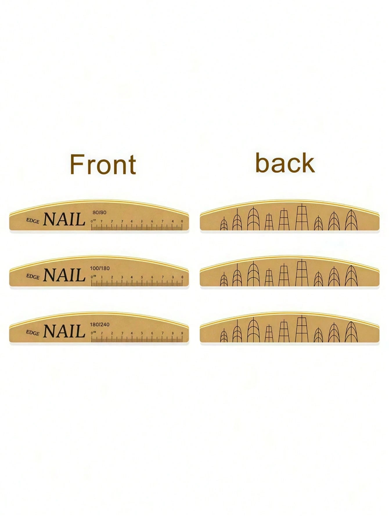 100/50/25/20/10/8/6/4/3/2/1pc Washable Wear-Resistant Nail File With Scale, Non-Shedding Sponge Buffer, Durable Double-Sided Nail File For Shaping And Polishing, Random Style And Color.Washable Durabl