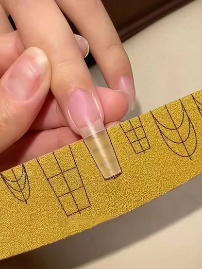 100/50/25/20/10/8/6/4/3/2/1pc Washable Wear-Resistant Nail File With Scale, Non-Shedding Sponge Buffer, Durable Double-Sided Nail File For Shaping And Polishing, Random Style And Color.Washable Durabl