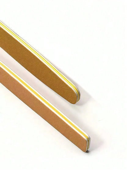 100/50/25/20/10/8/6/4/3/2/1pc Washable Wear-Resistant Nail File With Scale, Non-Shedding Sponge Buffer, Durable Double-Sided Nail File For Shaping And Polishing, Random Style And Color.Washable Durabl