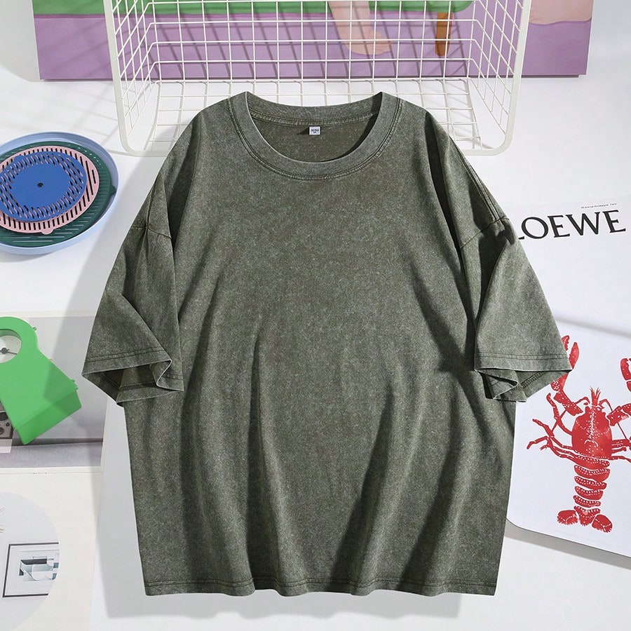 100% Cotton, Apple-Gnawing Bug Printed T-Shirt, Suitable For Casual Attire, Easy To Wear In Summer, Comfortable Short-Sleeved Outdoor Holiday Sports
