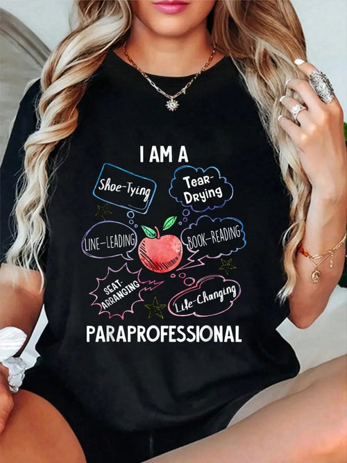 100% Cotton Life Changing Paraprofessional- Para Paraprofessional T-Shirt