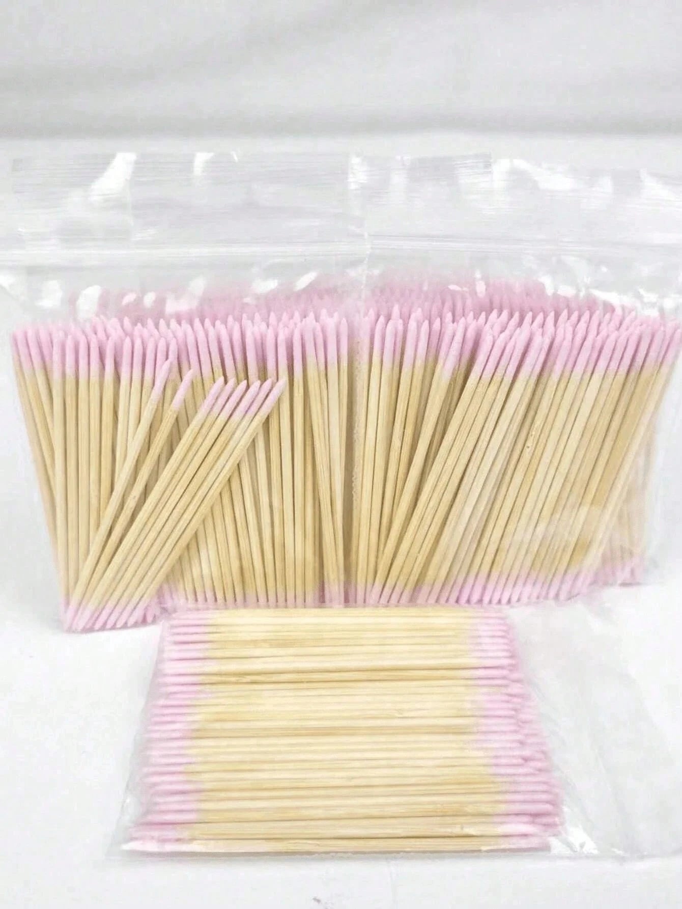100pcs/200pcs Nail Cleaning Swabs Cleaning Sticks With Wooden Handle, Nail Art Detail Corrector, Nail Polish Remover, Manicure Tools (Random Styles)