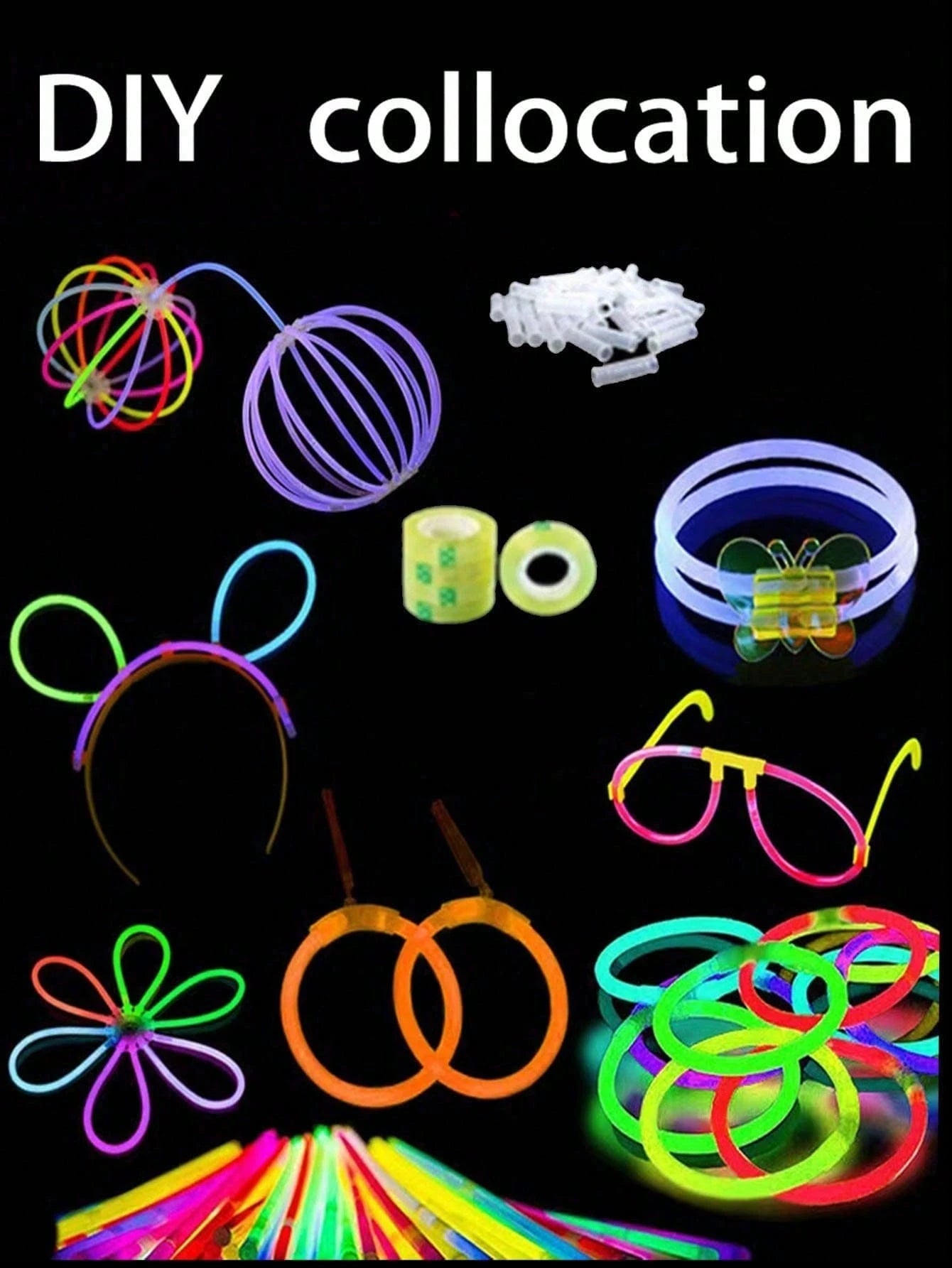 100pcs Glow Sticks, Suitable For Baby Shower Decor, Bachelorette Party, Gender Reveal Party Decor, Wedding Decor, Party Supplies, Party Favors, Photography Props, Weddings, Parties And Dances, Glow Ne