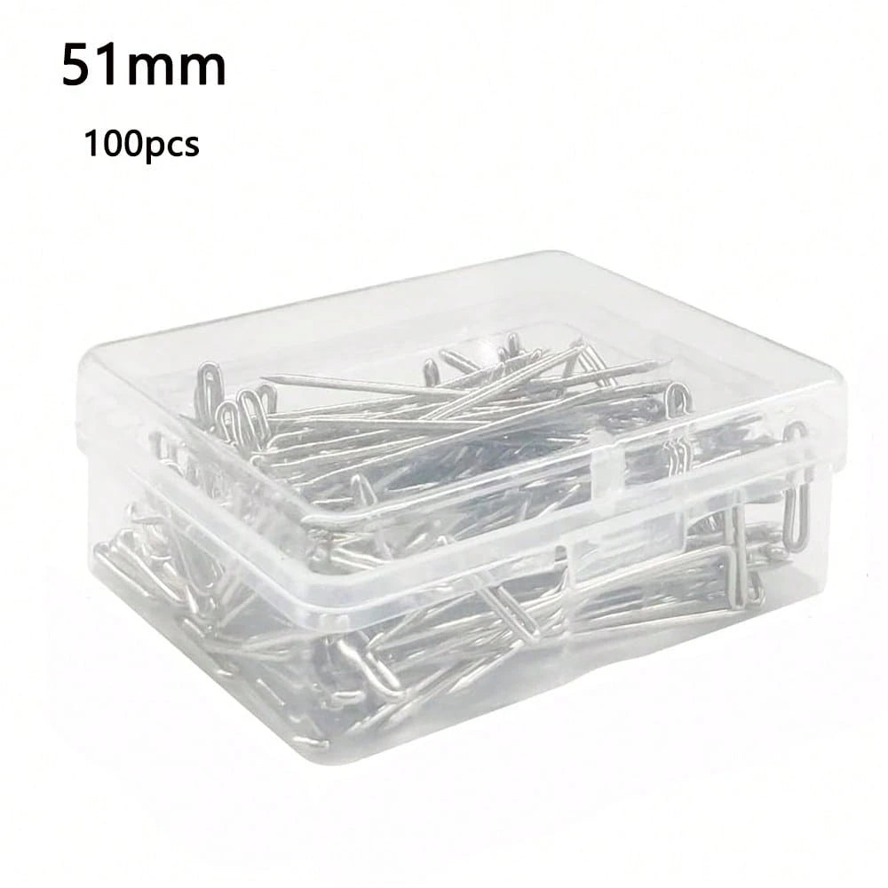 100pcs T-Pins, Handmade Craft Jewelry Sewing Pins, Used For Fixing Wigs Display On Canvas Heads
