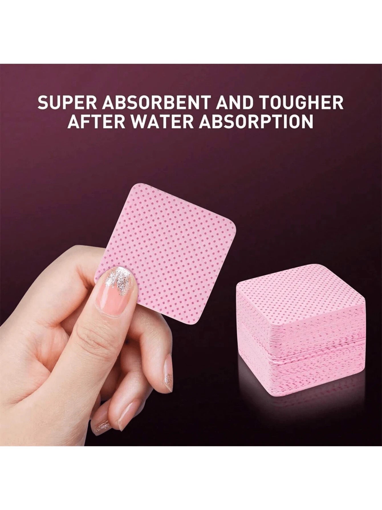 1080 PCS Pink Lint Free Nail Wipes, Eyelash Extension Wipes, Super Absorbent Soft Non-Woven With A Pump Dispenser Bottle Disposable Nail Polish Remover For Polish Clean Acrylic Nails Remover