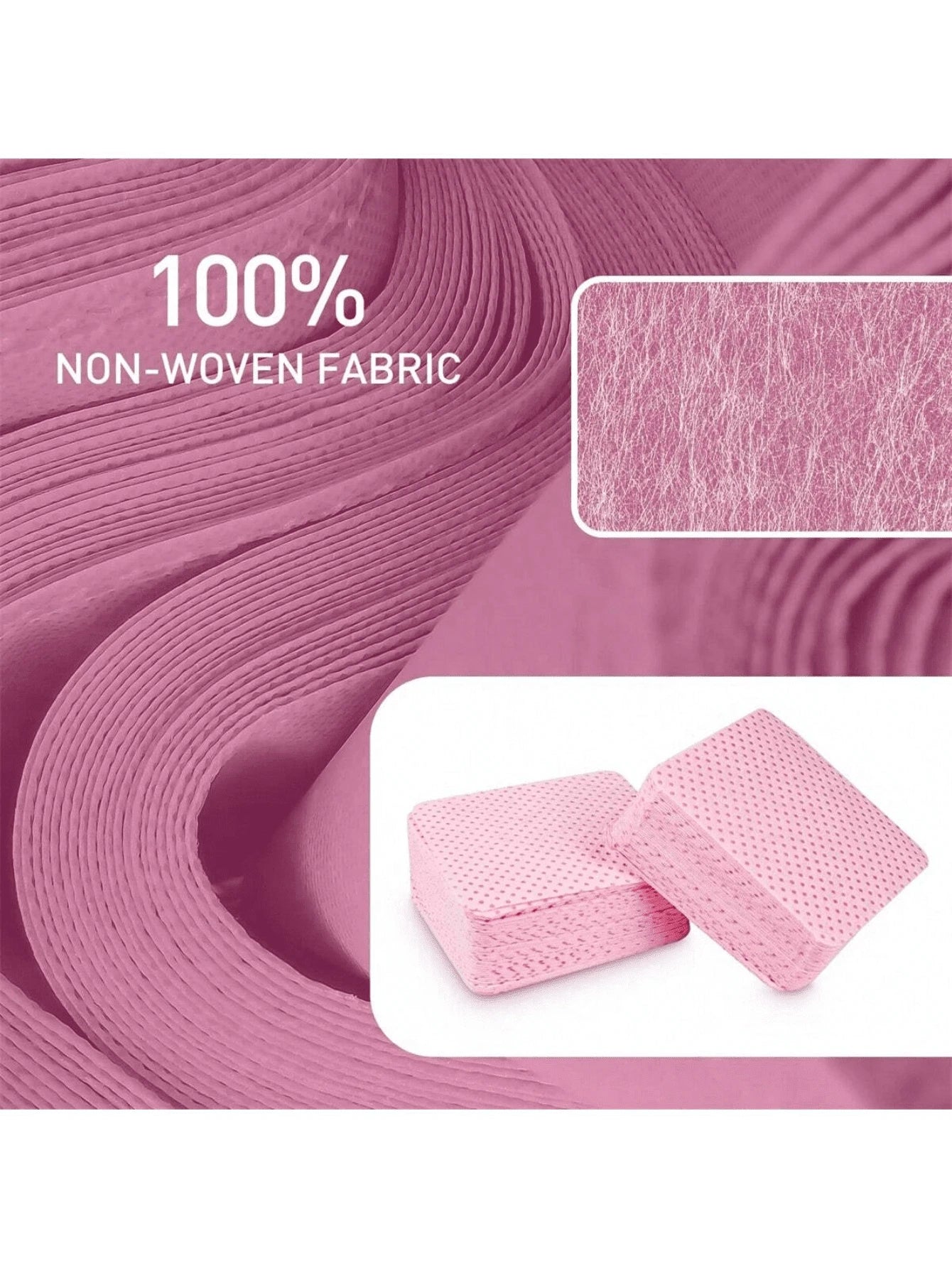1080 PCS Pink Lint Free Nail Wipes, Eyelash Extension Wipes, Super Absorbent Soft Non-Woven With A Pump Dispenser Bottle Disposable Nail Polish Remover For Polish Clean Acrylic Nails Remover