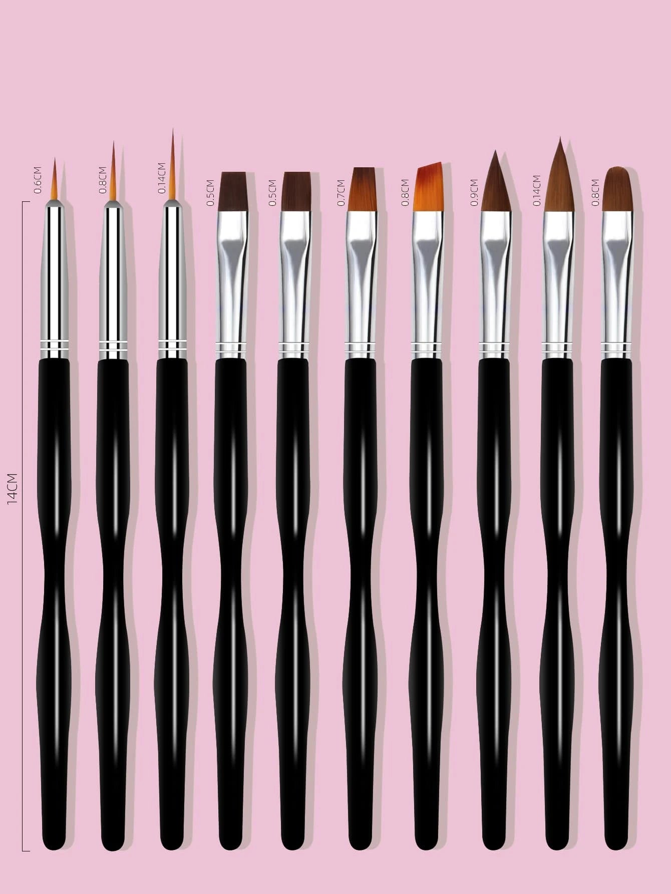 10pcs Nail Art Brush Set