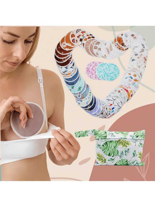 10pcs Reusable Washable Nursing Pads, With 1 Mini Storage Bag Included