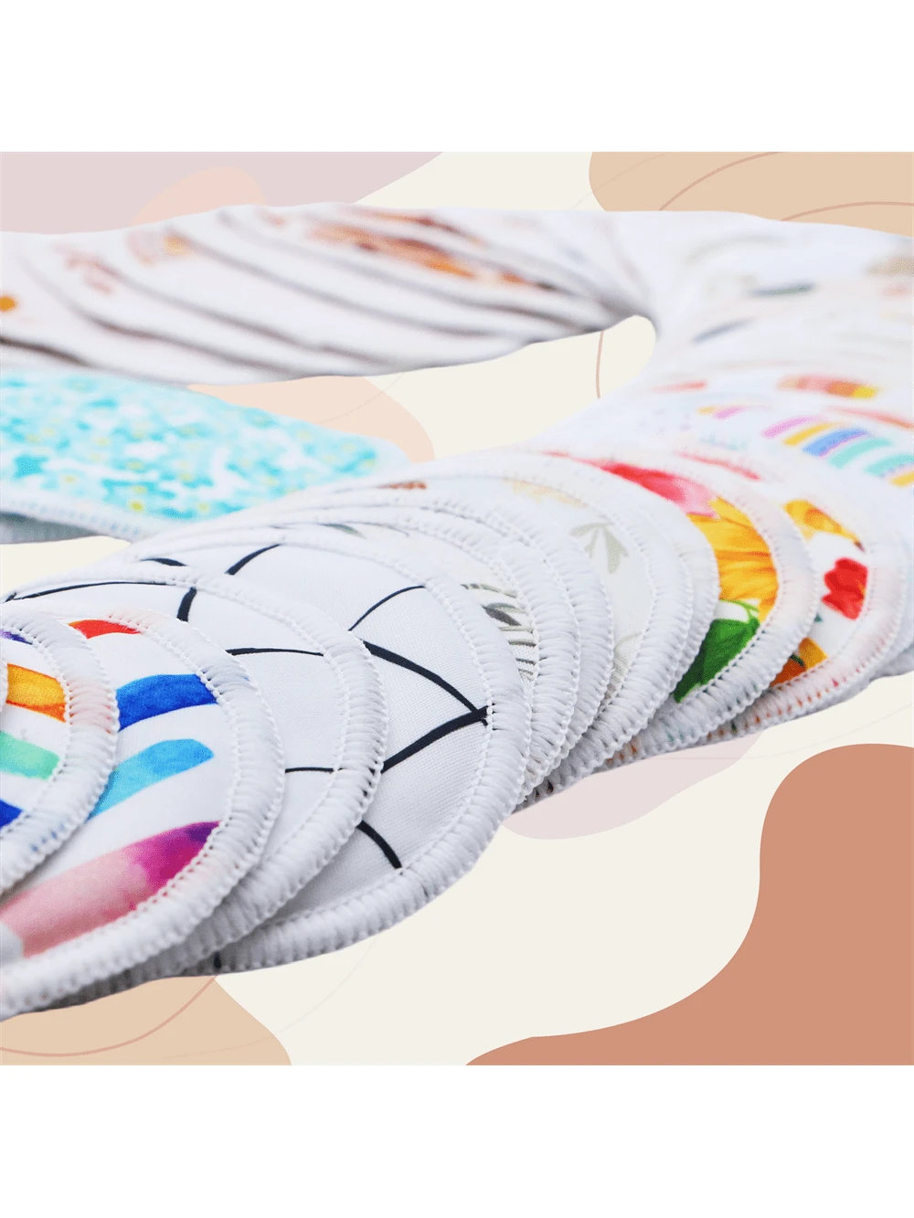 10pcs Reusable Washable Nursing Pads, With 1 Mini Storage Bag Included