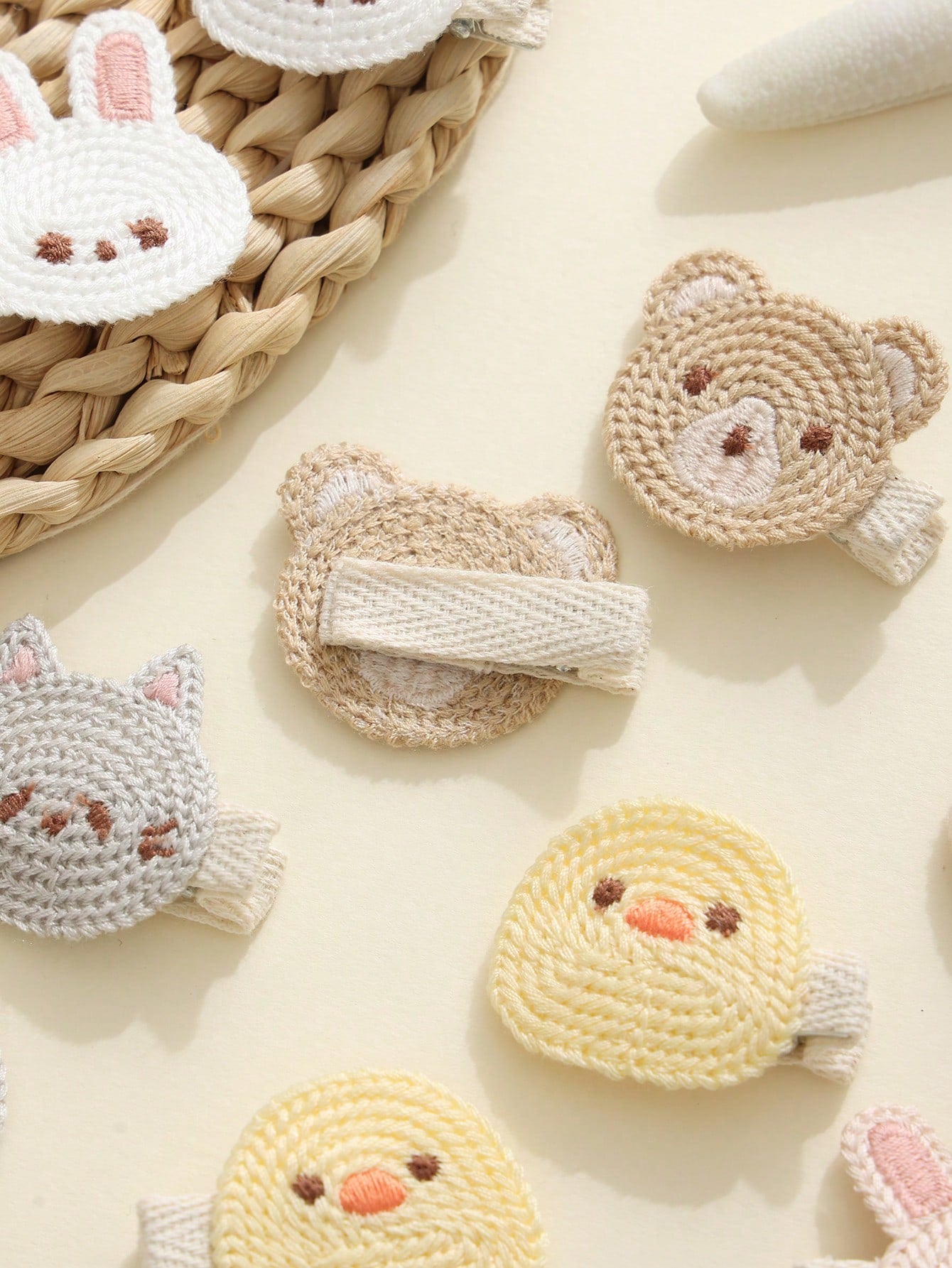 10pcs/Set Cute Animal Design Hair Clips, Soft & Adorable Baby Hair Clips, Bangs Clips, Won't Damage Hair, Suitable For All Seasons